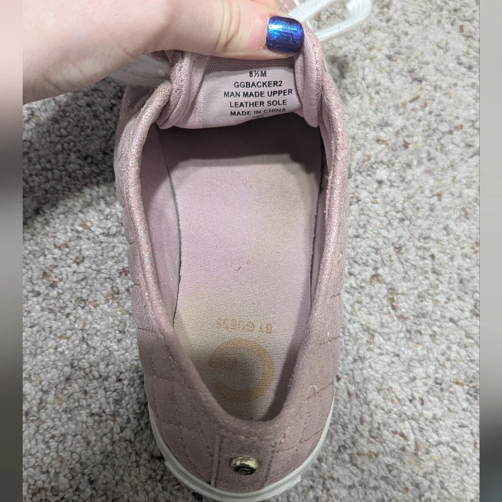 G by Guess Shimmering Pink Quilted Sneakers